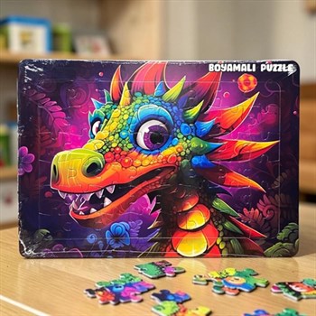 Lilart Kids Boyamalı Puzzle 48 Parça 24x34 Cm