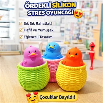 Ördekli Slikon Stres Oyuncağı