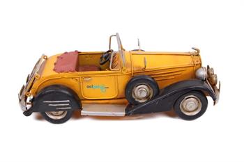 Retro Dekoratif Sarı Metal Araba 1004a-3003