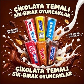 Squishi Büyük Boy Çikolata Model Stres Oyuncağı