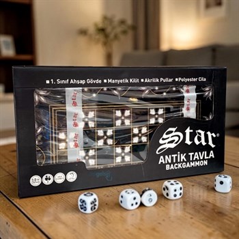 Star Antik Sedef Lale Tavla Takımı
