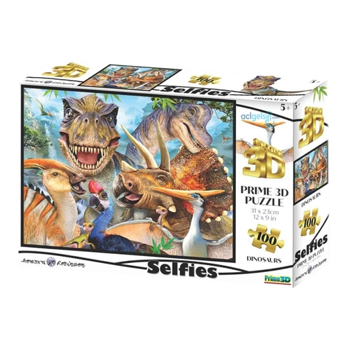 100 Parça 3d Puzzle: Dinozor Selfie