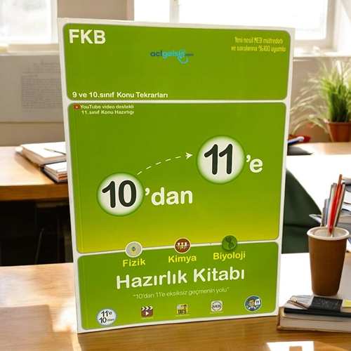 10'dan 11'e Fizik Kimya Biyoloji Hazırlık Kitabı Tonguç Akademi Yayınları