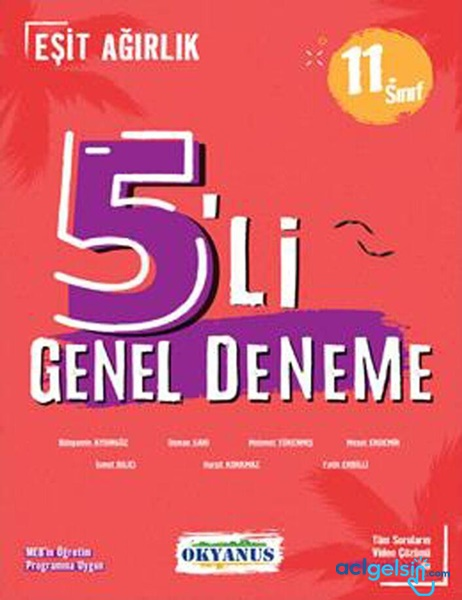 11.sınıf Eşit Ağırlık Geneli 5 Li Deneme Okyanus Yayınları