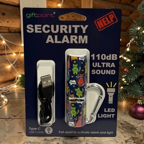 110 Desibel Led Işıklı Askılı Güvenlik Alarmı Şarzlı