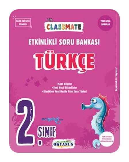 2. Sınıf Türkçe Etkinlikli Soru Bankası Okyanus Yayınları