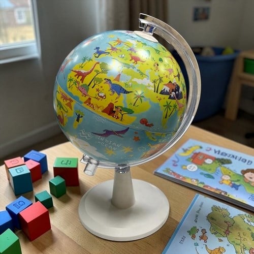 20cm Kıds Dino World Globe + Book