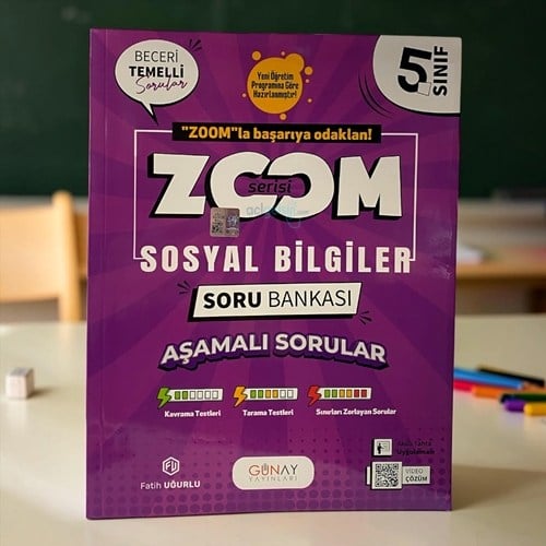 5.sınıf Zoom Serisi Sosyal Bilgiler Soru Bankası Günay Yayınları