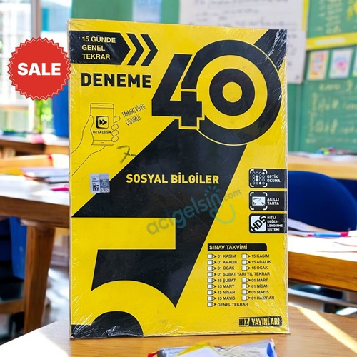 5. Sınıf Sosyal Bilgiler 40 Lı Deneme Hız Yayınları