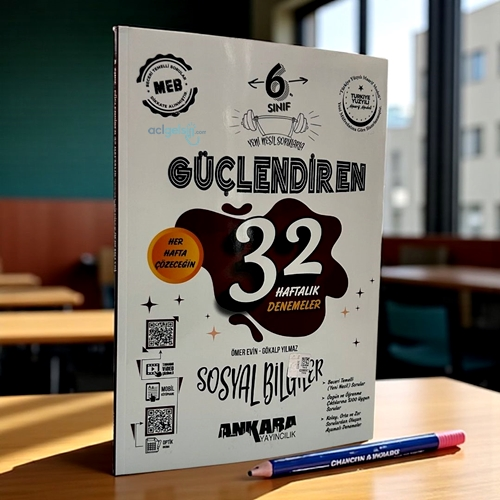 6. Sınıf Sosyal Bilgiler Güçlendiren 32 Haftalık Kazanım Denemeleri Ankara Yayınları