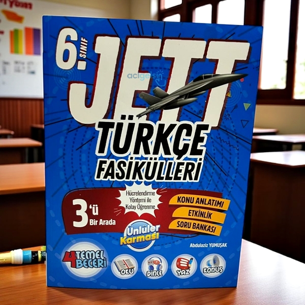 6. Sınıf Türkçe Jett Soru Fasikülleri Ünlüler Karması Yayınları