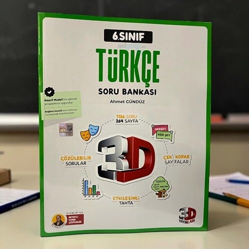 6. Sınıf Türkçe Soru Bankası 3d Yayınları