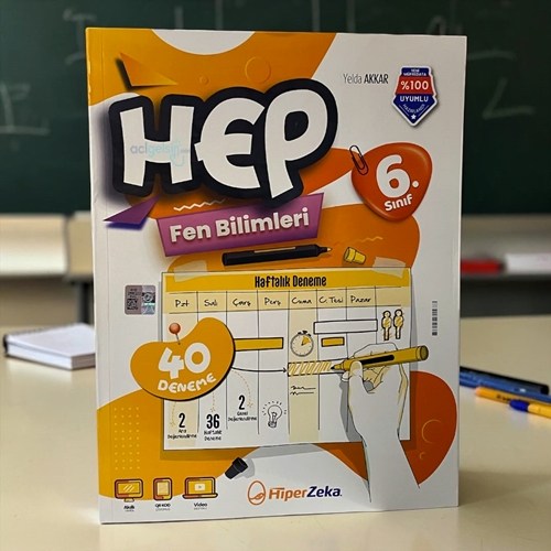 6. Sınıf Hep Fen Bilimleri 40 Haftalık Deneme Hiper Zeka Yayınları