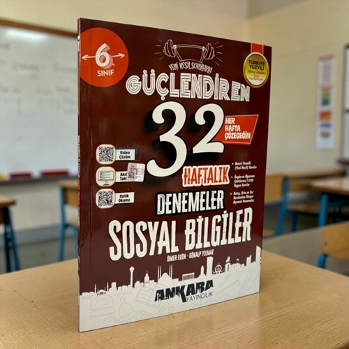 6. Sınıf Sosyal Bilgiler Güçlendiren 32 Haftalık Kazanım Denemeleri Ankara Yayıncılık