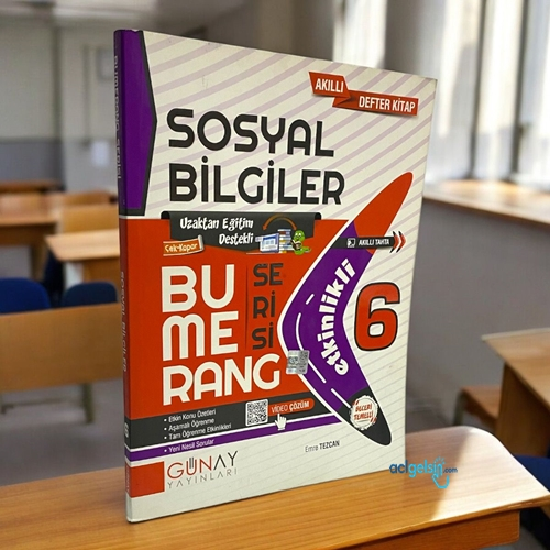 6. Sınıf Bumerang Sosyal Bilgiler Akıllı Defter Günay Yayınları
