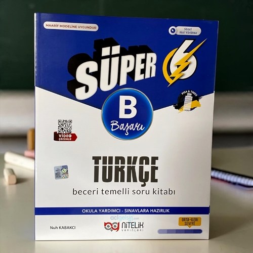 6. Sınıf Türkçe Süper B Beceri Temelli Soru Kitabı Nitelik Yayınları