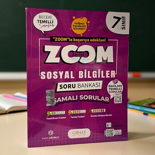 7. Sınıf Zoom Serisi Sosyal Bilgiler Soru Bankası Günay Yayınları