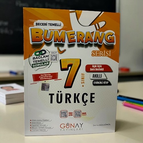 7. Sınıf Bumerang Etkinlikli Türkçe Günay Yayınları