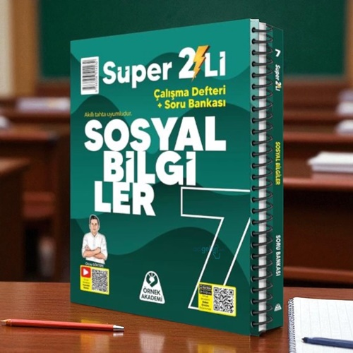 7. Sınıf Süper İkili Sosyal Bilgiler Seti Örnek Akademi Yayınları