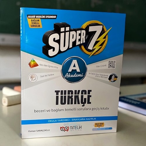 7. Sınıf Türkçe Süper A Soru Kitabı Nitelik Yayınları