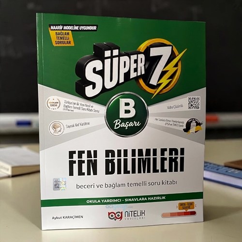 7. Sınıf Fen Bilimleri B Beceri Ve Bağlam Temelli Soru Kitabı Nitelik Yayınları