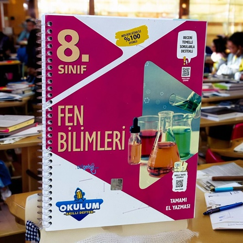 8.sınıf Fen Bilimleri Okulum Akıllı Defter Murat Yayınları