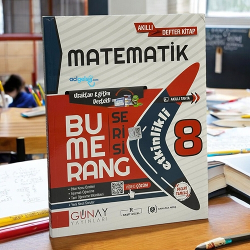 8. Sınıf Bumerang Matematik Etkinlikli Kitap Günay Yayınları