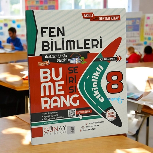 8.sınıf Fen Bilimleri Etkinlikli Bumerang Serisi Günay Yayınları