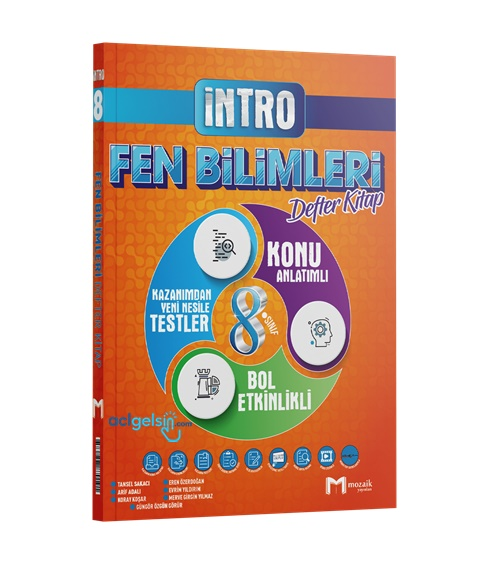 8. Sınıf Fen Bilimleri İntro Defter Mozaik Yayınları
