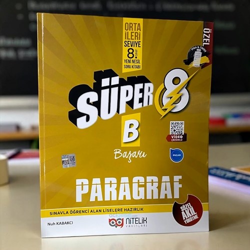 8. Sınıf Paragraf Süper Yeni Nesil Soru Kitabı Nitelik Yayınları