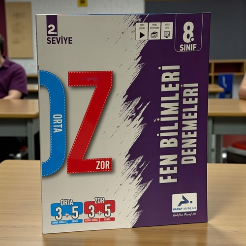 8. Sınıf Fen Bilimleri Orta Zor Denemeleri Paraf Yayınları