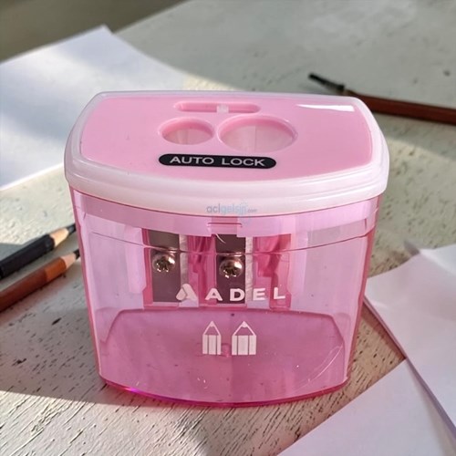 Adel Auto Lock Çift Biçaklı Kalemtraş Pastel Renkler