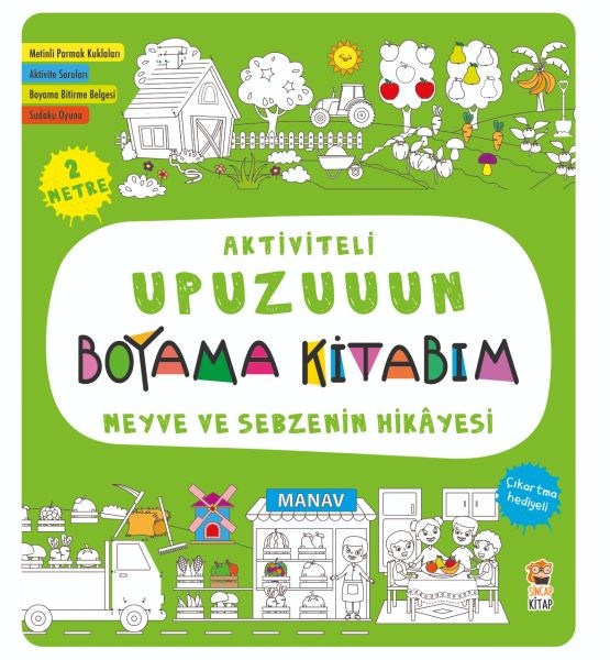 Aktiviteli Upuzuuun Boyama Kitabım - Meyve Ve Sebzenin Hikayesi