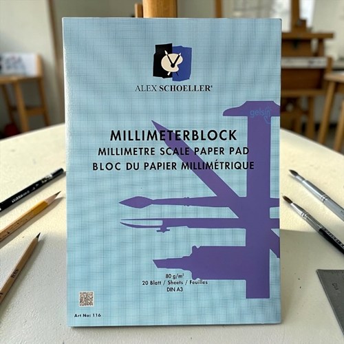 Alex Milimetrik Blok A3 20 Yaprak Mavi
