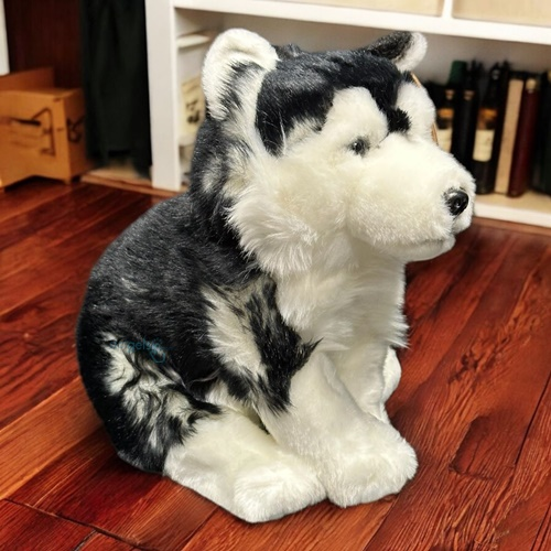 Animals World Floppy Peluş Siyah Husky
