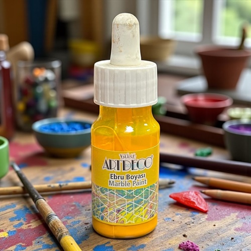 Artdeco Hazır Ebru Boyası 30ml 02 Koyu Sarı-dark Yellow