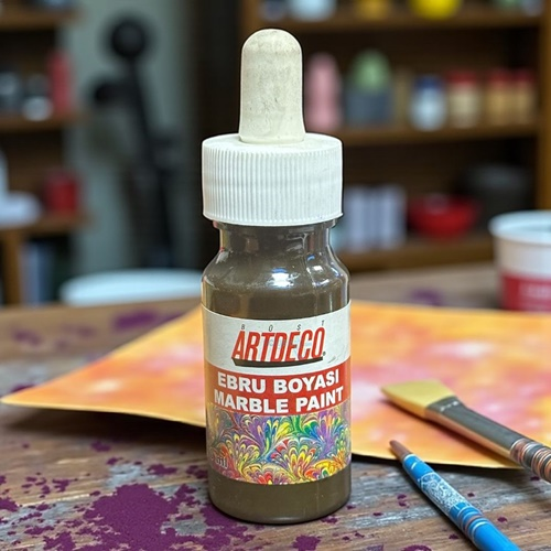 Artdeco Hazır Ebru Boyası 30ml 16 Açık Kahve