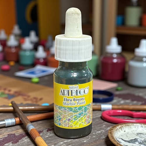 Artdeco Hazır Ebru Boyası 30ml 17 Sap Yeşili-sap Green