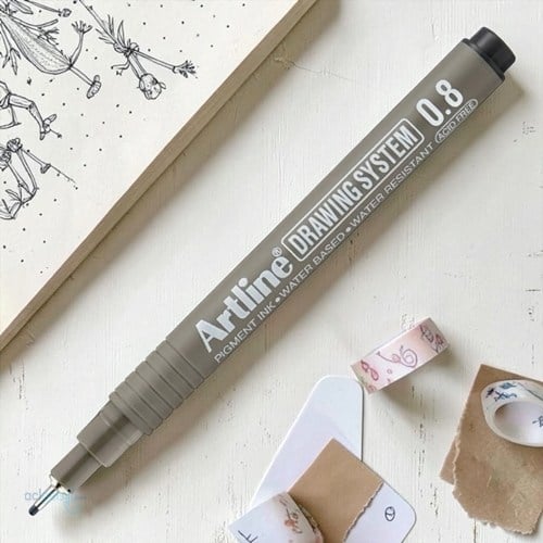 Artline Drawing System Teknik Çizim Kalemi 0.8 Siyah