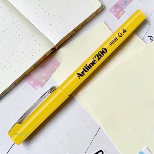 Artline Fine Yazı Kalemi 0.4mm Keçe Uçlu Sarı