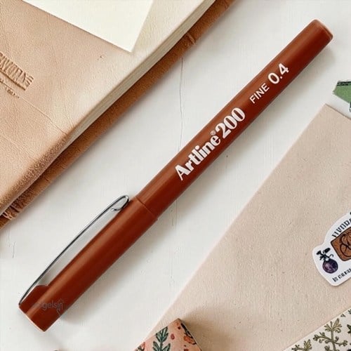 Artline Fine Yazı Kalemi 0.4mm Keçe Uçlu Kahverengi