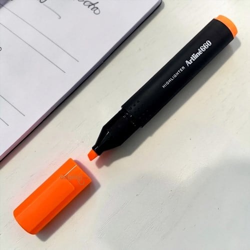 Artline Fosforlu Kalem Kesik Uç 1,0-4,0 Mm Turuncu