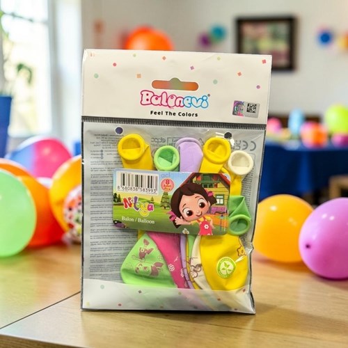 Balonevi Niloya Baskılı Balon 8'li 12 İnç