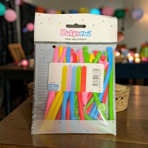 Balonevi Sosis Balon Karışık Renkli 15'li