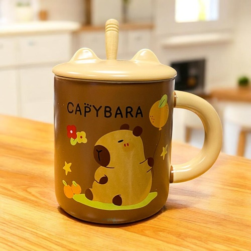 Bam Seramik Kupa Capybara Kaşıklı