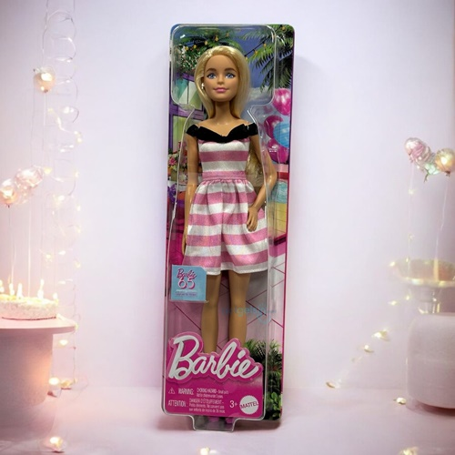 Barbie 65.yıl Özel Pembe Elbiseli Bebek