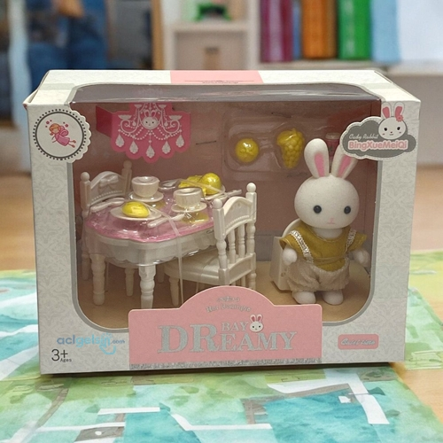 Bay Dreamy Mini Tavşan Aksesuarlı Yemek Masası