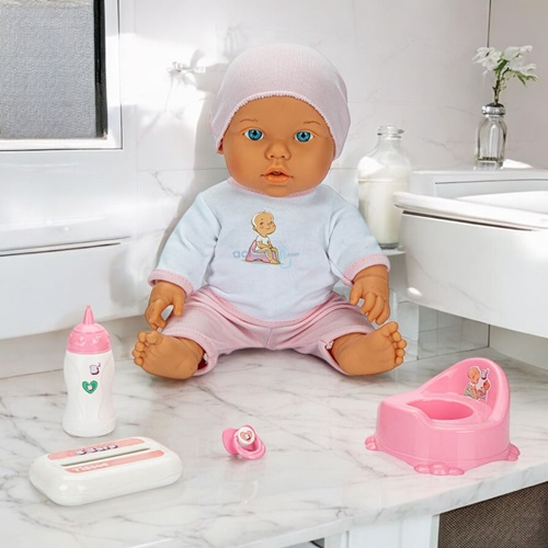 Bebelou Tuvalet Zamanı Sesli Bebek Seti 35 Cm