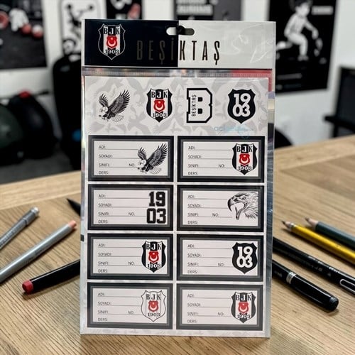 Beşiktaş Haftalık Ders Programlı Okul Etiketi 3 Yaprak