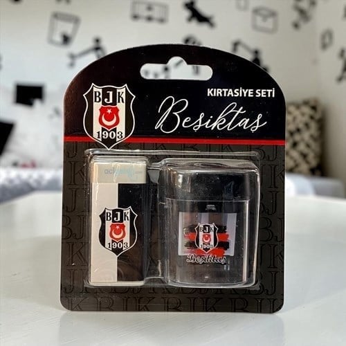 Beşiktaş Kırtasiye Seti Kalemtraş & Silgi